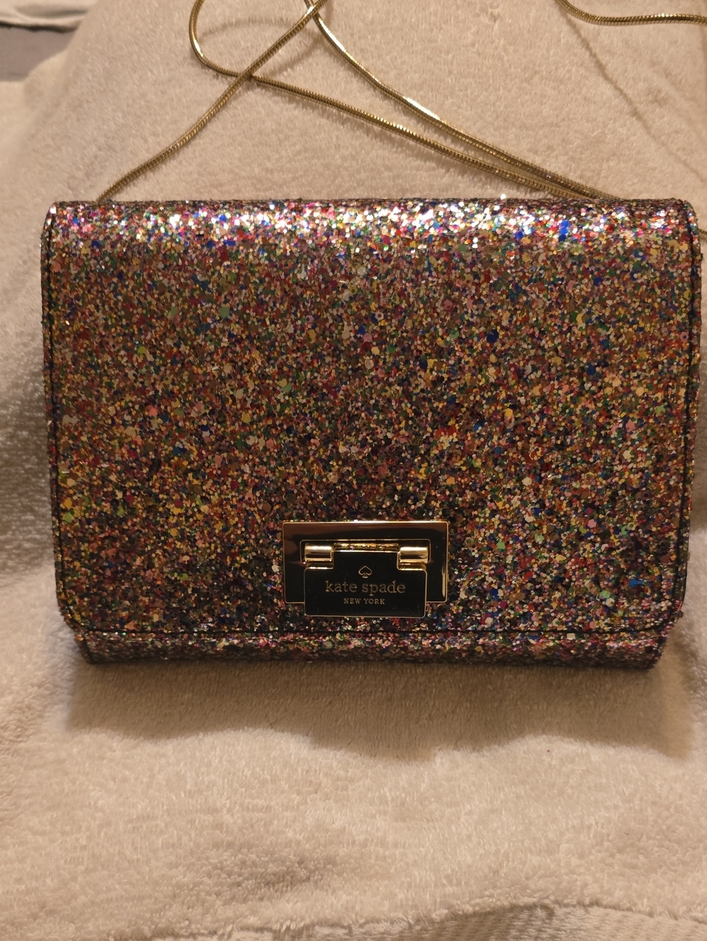 Kate Spade Sunset Lane Eden Multicolor Glitter Crossbody Bag